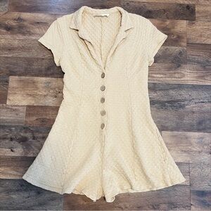 Free People Beach | Ramona Textured Button Front Romper